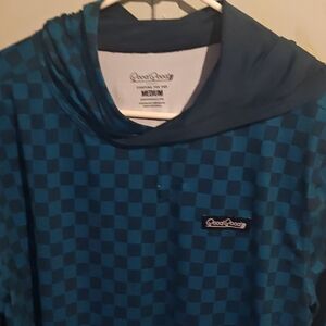 Good Good Men's Blue Checkered Long Sleeve Tee